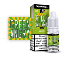10ml Green Angry Fertigliquid von Innocigs mit Limettengeschmack in den Stärken 0mg, 3mg, 6mg, 9mg, 18mg