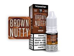 10ml Brown Nutty Fertigliquid von InnoCigs mit Nougatgeschmack in den Stärken 0mg, 3mg, 6mg, 9mg, 18mg