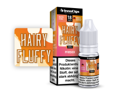 10ml Hairy Fluffy Fertigliquid von InnoCigs mit Pfirsichgeschmack in den Stärken 0mg, 3mg, 6mg, 9mg, 18mg