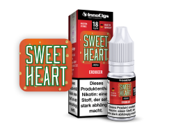 10ml Sweetheart Fertigliquid von Innocigs mit Erdbeergeschmack in den Stärken 0mg, 3mg, 6mg, 9mg, 18mg