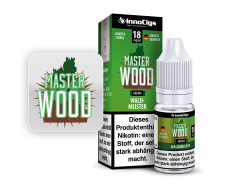 10ml Master Wood Fertigliquid von InnoCigs mit Waldmeistergeschmack in den Stärken 0mg, 3mg, 6mg, 9mg, 18mg