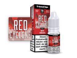 10ml Red Cyclone Fertigliquid von InnoCigs mit dem Geschmack von roten Früchten in den Stärken 0mg, 3mg, 6mg, 9mg, 18mg