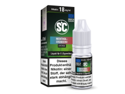 10ml Menthol Erdbeer Fertigliquid von SC in den Stärken 0mg, 3mg, 6mg, 12mg, 18mg