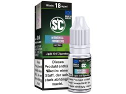 10ml Menthol Himbeere Fertigliquid von SC in den Stärken 0mg, 3mg, 6mg, 12mg, 18mg