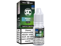 10ml Menthol Apfel Fertigliquid von SC in den Stärken 0mg, 3mg, 6mg, 12mg, 18mg
