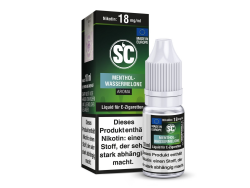 10ml Menthol Wassermelone Fertigliquid von SC in den Stärken 0mg, 3mg, 6mg, 12mg, 18mg