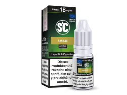 10ml Vanille Liquid von SC mit Vanillegeschmack in den Stärken 0mg, 3mg, 6mg, 12mg, 18mg