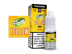 10 ml Fresh Yellow Fertigliquid von InnoCigs mit dem Geschmack von Zitrone in den Stärken 0mg, 3mg, 6mg, 9mg und 18 mg