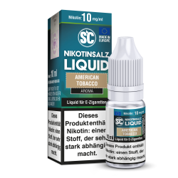 10ml American Tobacco Nikotinsalz von SC mit dem Geschmack von Tabak in der Nikotinstärke 20mg