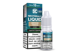 10ml American Tobacco Nikotinsalz von SC mit dem Geschmack von Tabak in der Nikotinstärke 20mg