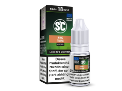 10 ml King Tabak Fertigliquid von SC mit dem Geschmack von Tabak in den Stärken 0mg, 3mg, 6mg, 12mg, 18mg