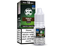 10 ml Strong Gold Tabak Fertigliquid von SC mit dem Geschmack von Tabak in den Stärken 0mg, 3mg, 6mg, 12mg, 18mg