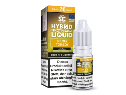 10 ml Golden Tobacco Hybrid Nikotinsalz Liquid mit dem Geschmack von Tabak in den Stärken 5mg, 10mg und 20mg