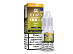 10 ml Lemon Fruits Hybrid Nikotinsalz Liquid von SC mit dem Geschmack von Zitrone, Cassis und Frische in den Nikotinstärken 5mg, 10mg und 20mg