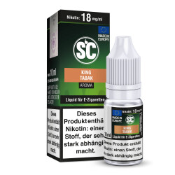 10 ml King Tabak Fertigliquid von SC mit dem Geschmack von Tabak in den Stärken 0mg, 3mg, 6mg, 12mg, 18mg