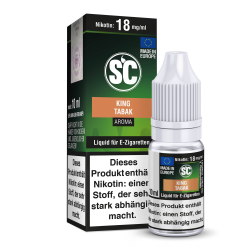 10 ml King Tabak Fertigliquid von SC mit dem Geschmack von Tabak in den Stärken 0mg, 3mg, 6mg, 12mg, 18mg