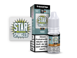 10 ml Star Spangled Fertigliquid von InnoCigs mit dem Geschmack von Tabak in den Nikotinstärken 0mg/ml, 3mg/ml, 6mg/ml, 9mg/ml und 18mg/ml