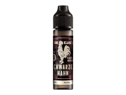 10 ml schwarzer Hahn Aroma von Tom Klarks mit dem Geschmack von Tabak und Karamell als Longfill Liquid in einer 60 ml Flasche