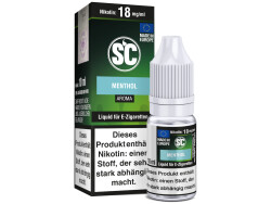 10ml Menthol Fertigliquid von SC in den Stärken 0mg, 3mg, 6mg, 12mg, 18mg