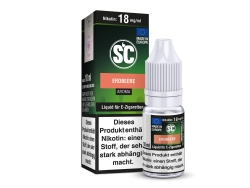 10ml Erdbeer Fertigliquid von SC in den Stärken 0mg, 3mg, 6mg, 12mg, 18mg