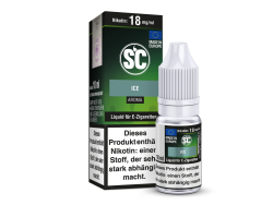 10ml Ice Fertigliquid von SC mit Ice-Bonbon Geschmack in den Stärken 0mg, 3mg, 6mg, 12mg, 18mg