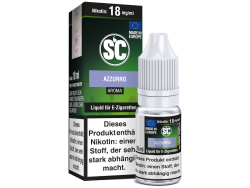 10ml Blue Fertigliquid von SC mit dem Geschmack eines Minz-Kaubonbons in den Stärken 0mg, 3mg, 6mg, 12mg, 18mg