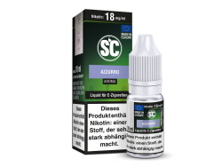 10ml Blue Fertigliquid von SC mit dem Geschmack eines Minz-Kaubonbons in den Stärken 0mg, 3mg, 6mg, 12mg, 18mg