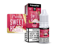 10ml Pretty Sweetheart Fertigliquid von Innocigs mit Erdbeersahne geschmack in den Stärken 0mg, 3mg, 6mg, 9mg, 18mg